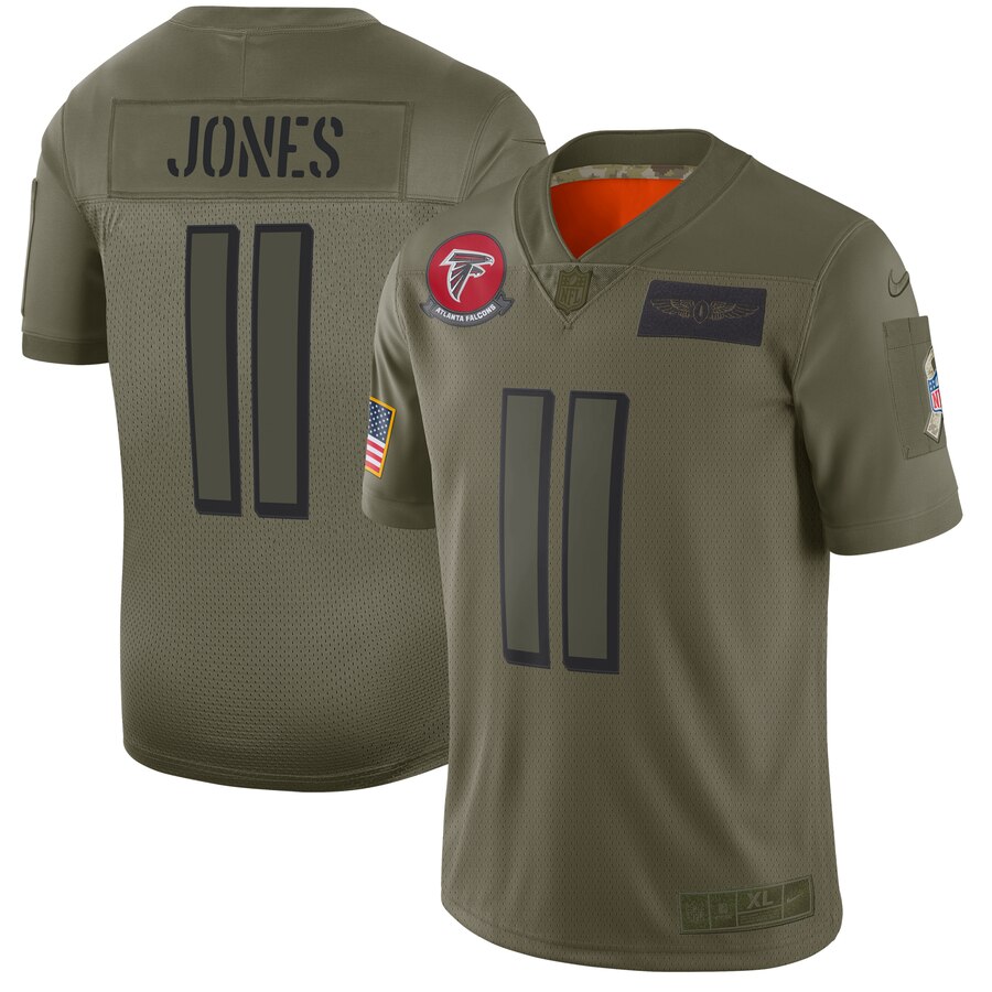 Men's Atlanta Falcons Julio Jones Nike Olive 2019 Salute to Service Limited Jersey