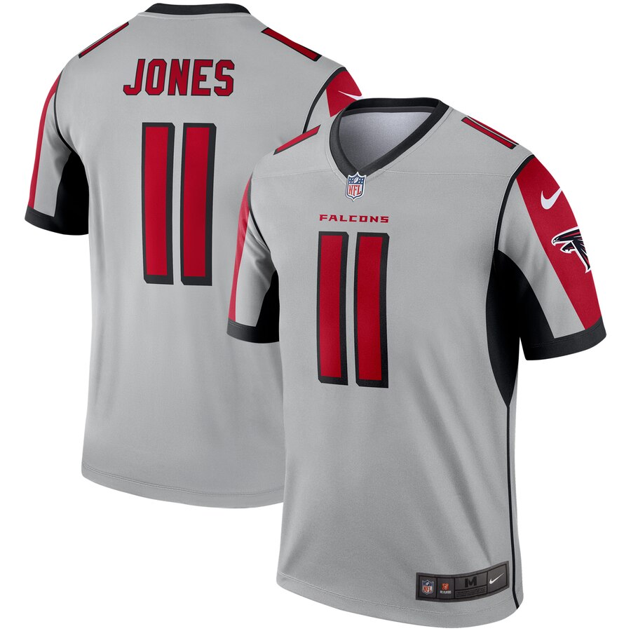 Men's Atlanta Falcons Julio Jones Nike Silver Inverted Legend Jersey