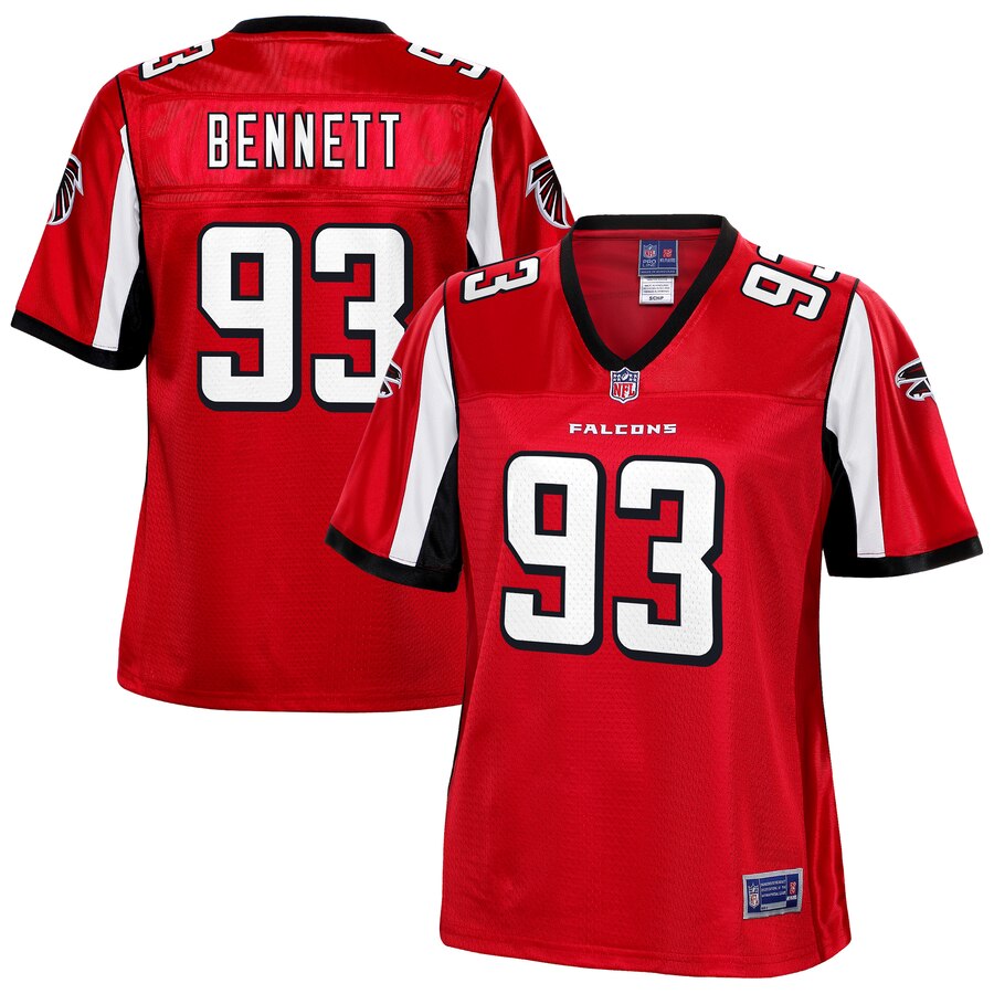 Women's Atlanta Falcons Michael Bennett NFL Pro Line Red Team Player Jersey