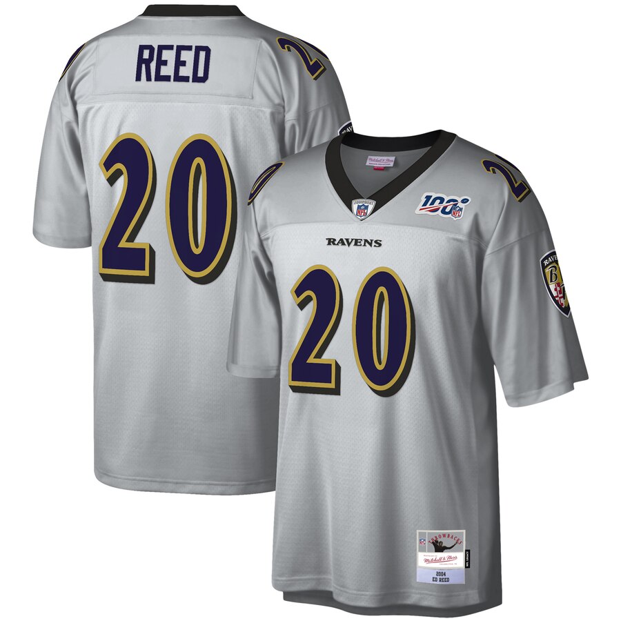 Men's Baltimore Ravens Ed Reed Mitchell & Ness Platinum NFL 100 Retired Player Legacy Jersey