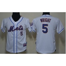 David Wright Jersey White Mets Kids