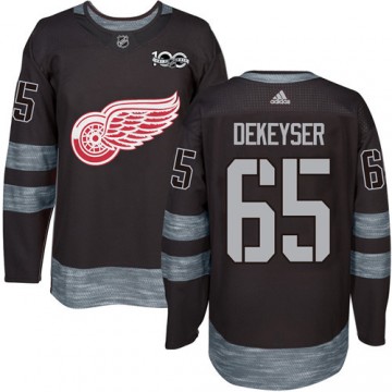 Danny DeKeyser Jersey Detroit Red Wings #65 Black 100th Anniversary 1917-2017