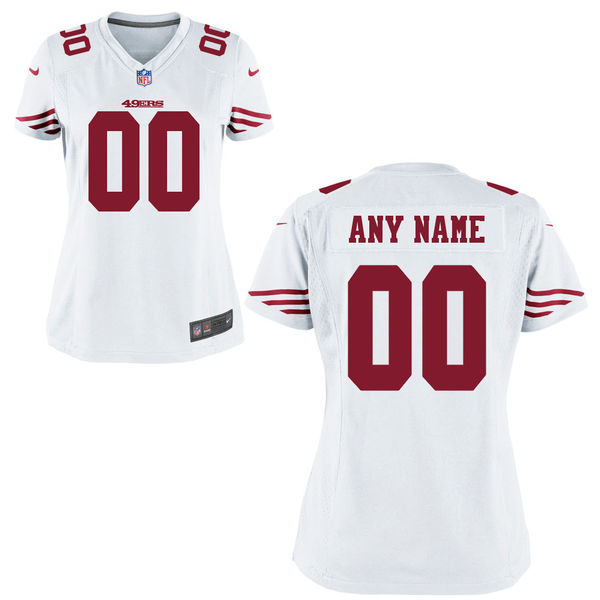 Women's San Francisco 49ers Nike White Custom Game Jersey