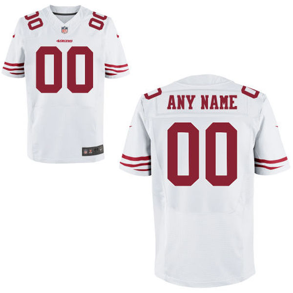 Men's San Francisco 49ers Nike White Custom Elite Jersey