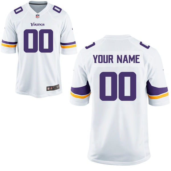 Nike Men's Minnesota Vikings Customized White Game Jersey