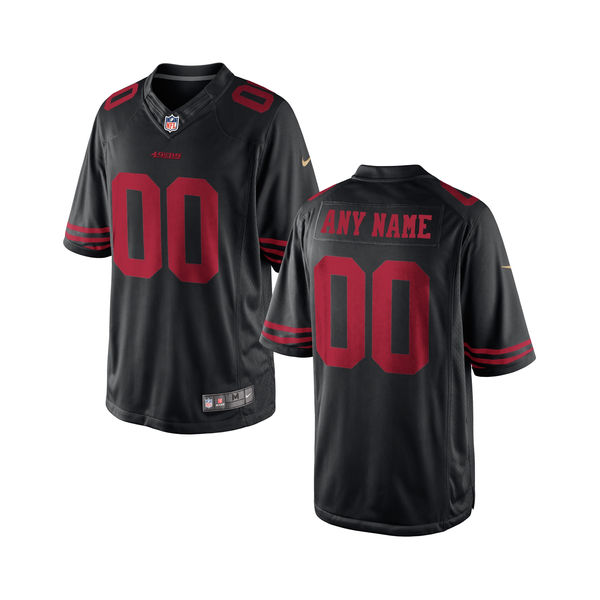 Youth San Francisco 49ers Nike Black Custom Game Jersey