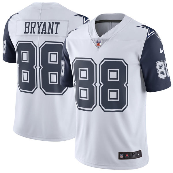 Men's Dallas Cowboys Dez Bryant Nike White Vapor Untouchable Color Rush Limited Player Jersey