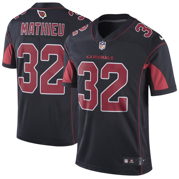 Men's Arizona Cardinals Tyrann Mathieu Nike Black Vapor Untouchable Color Rush Limited Player Jersey