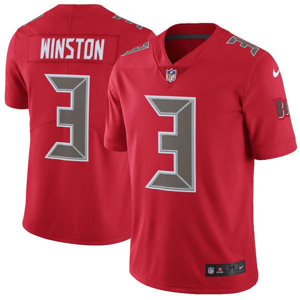 Men's Tampa Bay Buccaneers Jameis Winston Nike Red Vapor Untouchable Color Rush Limited Player Jersey