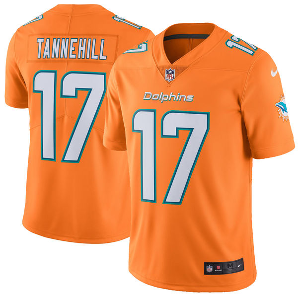 Men's Miami Dolphins Ryan Tannehill Nike Orange Vapor Untouchable Color Rush Limited Player Jersey