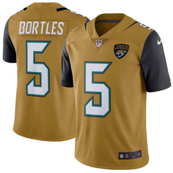 Men's Jacksonville Jaguars Blake Bortles Nike Gold Vapor Untouchable Color Rush Limited Player Jersey