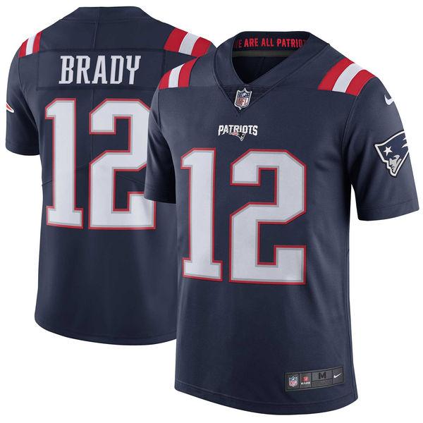 Men's New England Patriots Tom Brady Nike Navy Vapor Untouchable Color Rush Limited Player Jersey