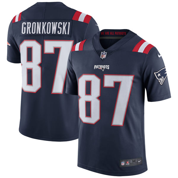 Men's New England Patriots Rob Gronkowski Nike Navy Vapor Untouchable Color Rush Limited Player Jersey