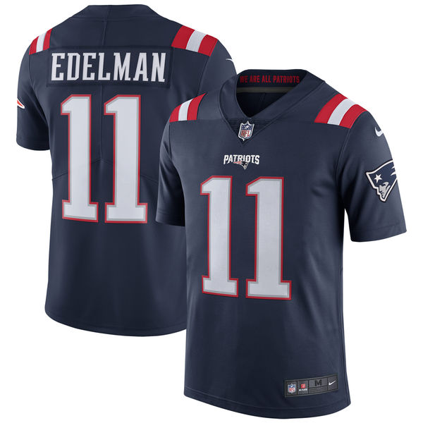 Men's New England Patriots Julian Edelman Nike Navy Vapor Untouchable Color Rush Limited Player Jersey