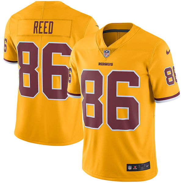 Men's Washington Redskins Jordan Reed Nike Gold Vapor Untouchable Color Rush Limited Player Jersey