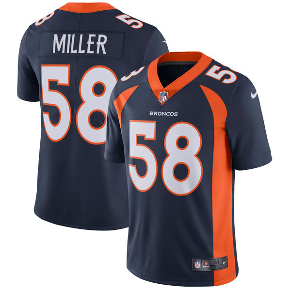 Men's Denver Broncos Von Miller Nike Navy Vapor Untouchable Limited Player Jersey