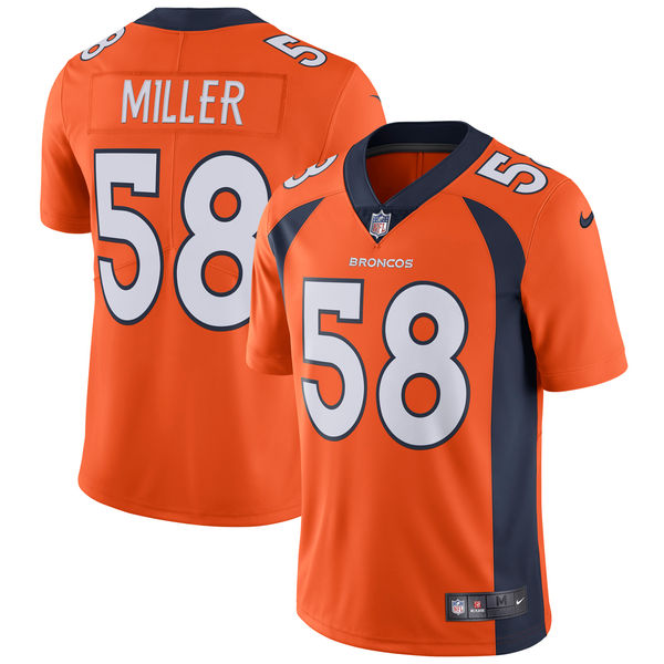 Men's Denver Broncos Von Miller Nike Orange Vapor Untouchable Limited Player Jersey