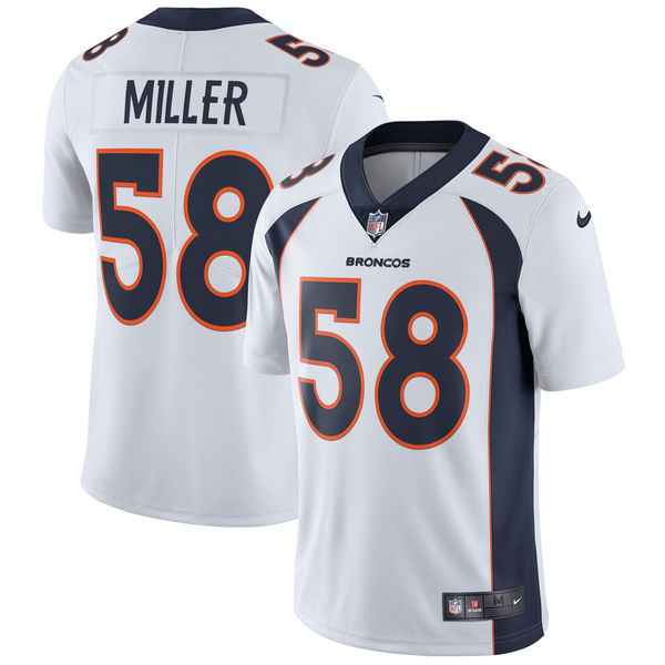 Men's Denver Broncos Von Miller Nike White Vapor Untouchable Limited Player Jersey