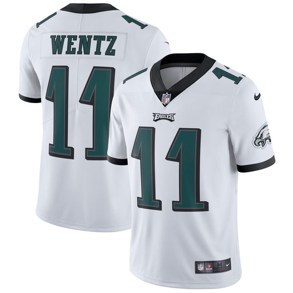 Men's Philadelphia Eagles Carson Wentz Nike White Vapor Untouchable Limited Player Jersey