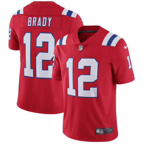 Men's New England Patriots Tom Brady Nike Red Vapor Untouchable Limited Player Jersey