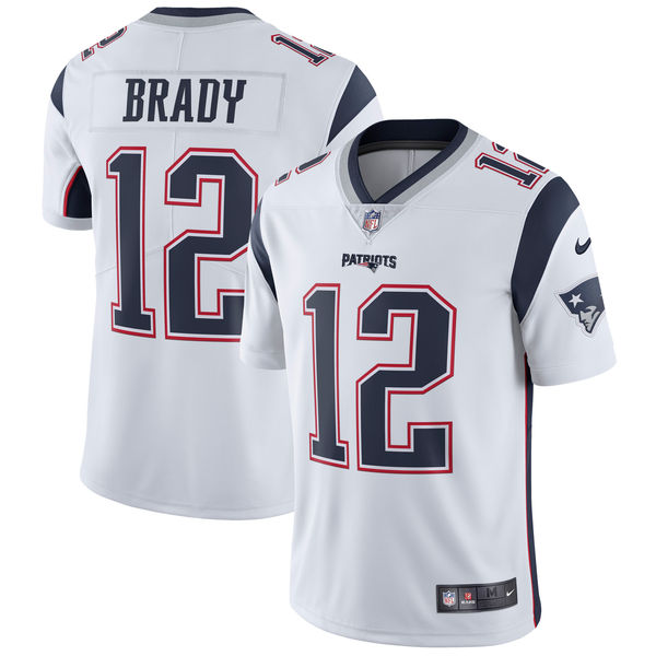 Men's New England Patriots Tom Brady Nike White Vapor Untouchable Limited Player Jersey