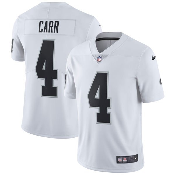 Men's Oakland Raiders Derek Carr Nike White Vapor Untouchable Limited Player Jersey