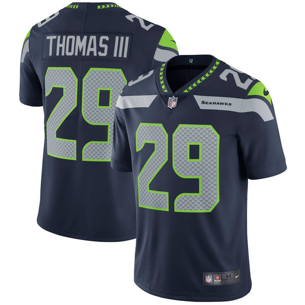 Men's Seattle Seahawks Earl Thomas Nike College Navy Vapor Untouchable Limited Player Jersey