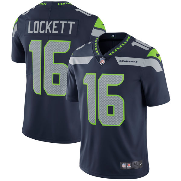 Men's Seattle Seahawks Tyler Lockett Nike College Navy Vapor Untouchable Limited Player Jersey