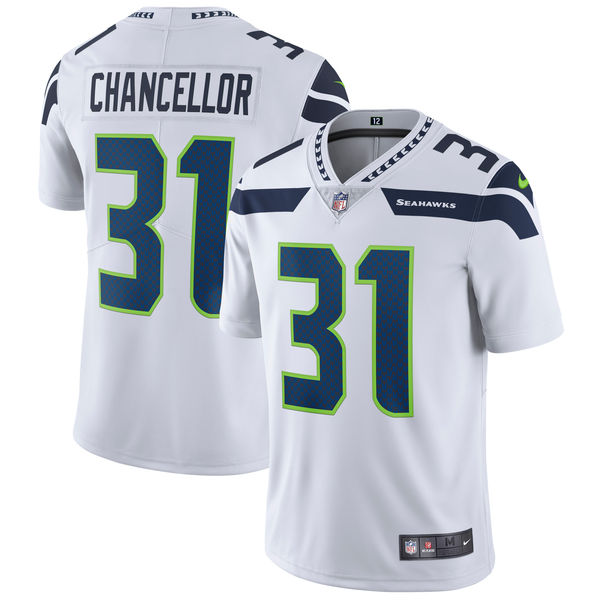 Men's Seattle Seahawks Kam Chancellor Nike White Vapor Untouchable Limited Player Jersey