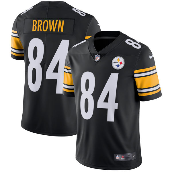 Men's Pittsburgh Steelers Antonio Brown Nike Black Vapor Untouchable Limited Player Jersey