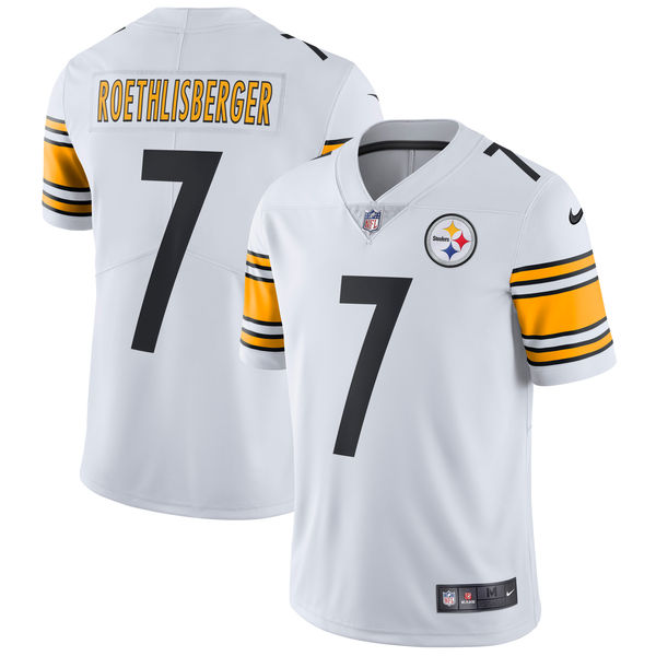 Men's Pittsburgh Steelers Ben Roethlisberger Nike White Vapor Untouchable Limited Player Jersey