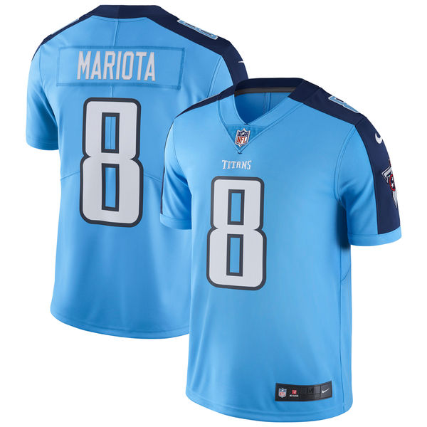 Men's Tennessee Titans Marcus Mariota Nike Light Blue Vapor Untouchable Limited Player Jersey