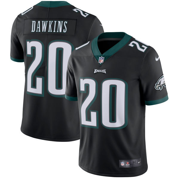 Men's Philadelphia Eagles Brian Dawkins Nike Black Retired Player Vapor Untouchable Limited Throwback Jersey