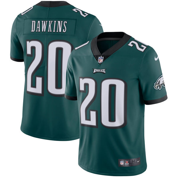 Men's Philadelphia Eagles Brian Dawkins Nike Midnight Green Retired Player Vapor Untouchable Limited Throwback Jersey