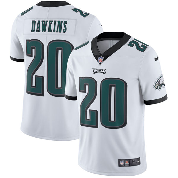 Men's Philadelphia Eagles Brian Dawkins Nike White Retired Player Vapor Untouchable Limited Throwback Jersey