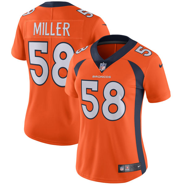 Women's Denver Broncos Von Miller Nike Orange Vapor Untouchable Limited Player Jersey