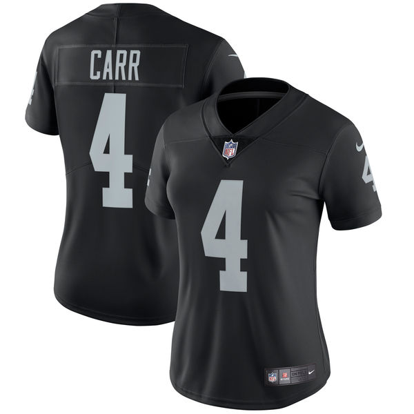 Women's Oakland Raiders Derek Carr Nike Black Vapor Untouchable Limited Player Jersey