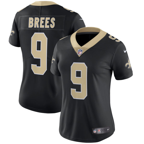 Women's New Orleans Saints Drew Brees Nike Black Vapor Untouchable Limited Player Jersey