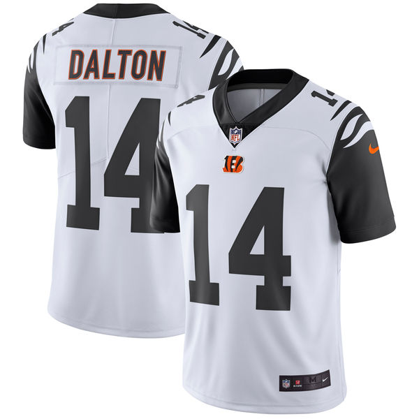 Men's Cincinnati Bengals Andy Dalton Nike White Vapor Untouchable Color Rush Limited Player Jersey