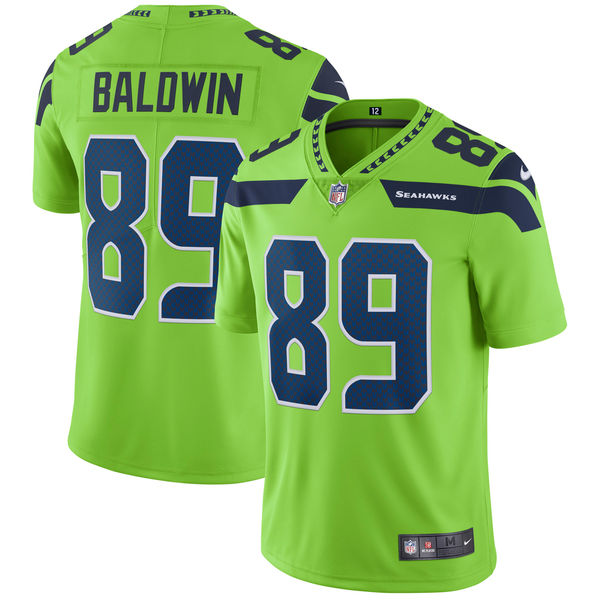 Men's Seattle Seahawks Doug Baldwin Nike Neon Green Vapor Untouchable Color Rush Limited Player Jersey