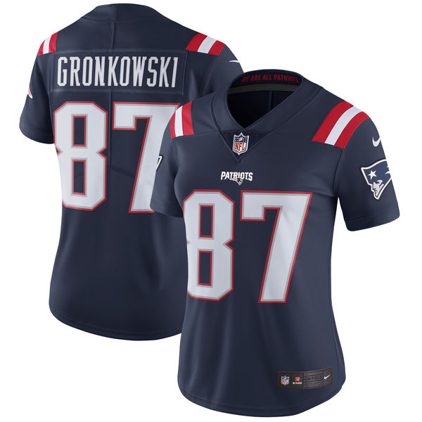 Women's New England Patriots Rob Gronkowski Nike Navy Vapor Untouchable Color Rush Limited Player Jersey