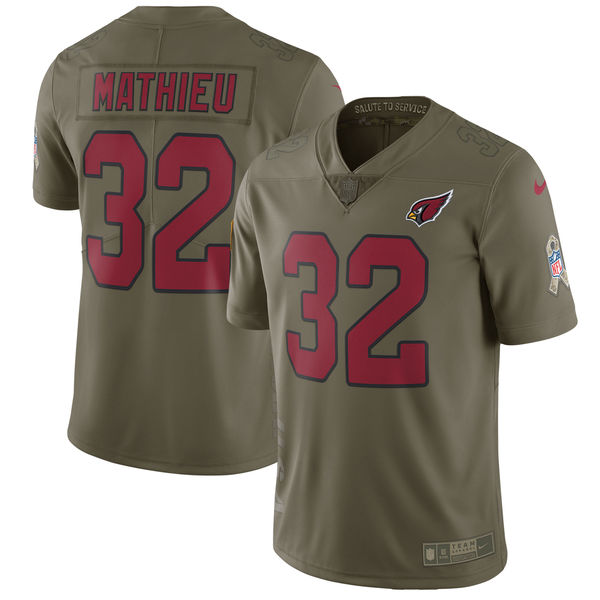 Men's Arizona Cardinals Tyrann Mathieu Nike Olive Salute To Service Limited Jersey