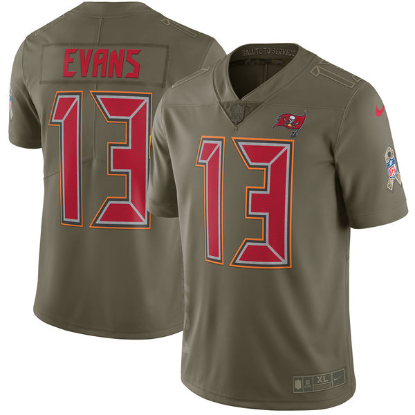 Men's Tampa Bay Buccaneers Mike Evans Nike Olive Salute To Service Limited Jersey