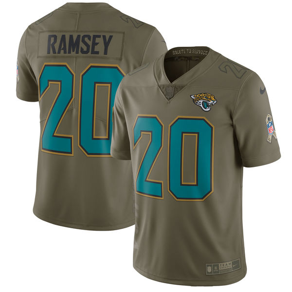 Men's Jacksonville Jaguars Jalen Ramsey Nike Olive Salute To Service Limited Jersey