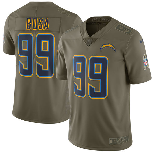 Men's Los Angeles Chargers Joey Bosa Nike Olive Salute To Service Limited Jersey