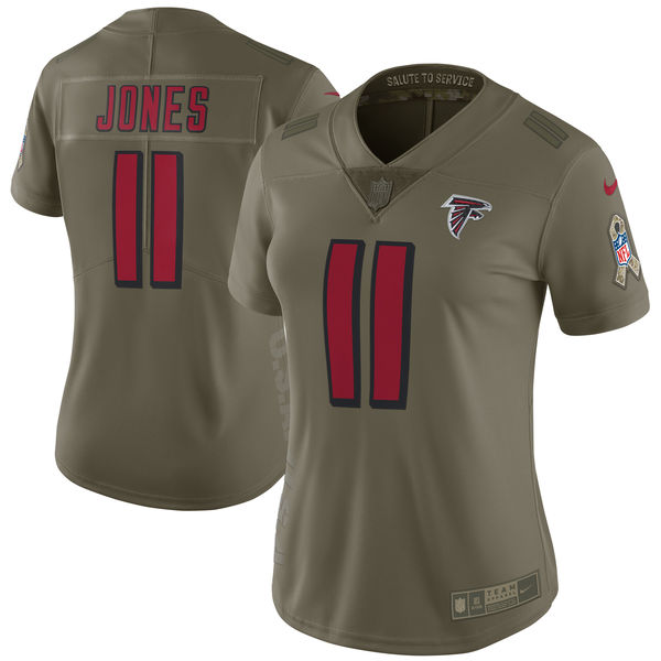 Women's Atlanta Falcons Julio Jones Nike Olive Salute to Service Limited Jersey