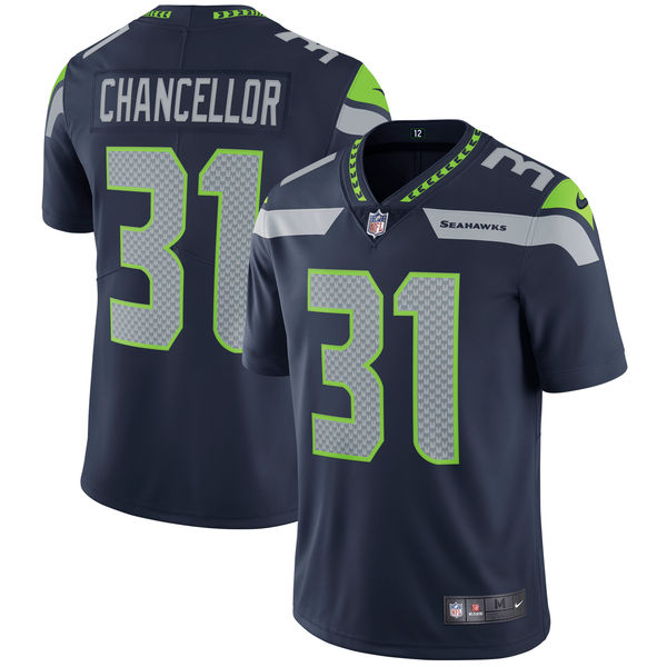 Men's Seattle Seahawks Kam Chancellor Nike College Navy Vapor Untouchable Limited Player Jersey