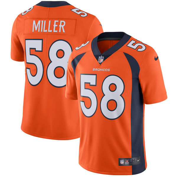 Youth Denver Broncos Von Miller Nike Orange Vapor Untouchable Limited Player Jersey