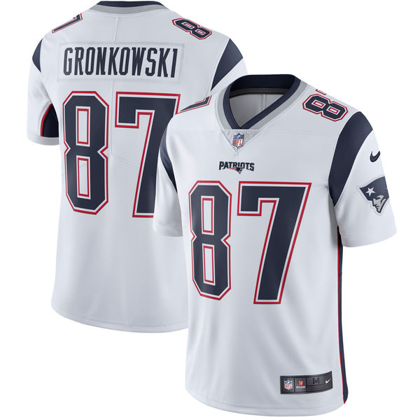 Youth New England Patriots Rob Gronkowski Nike White Vapor Untouchable Limited Player Jersey