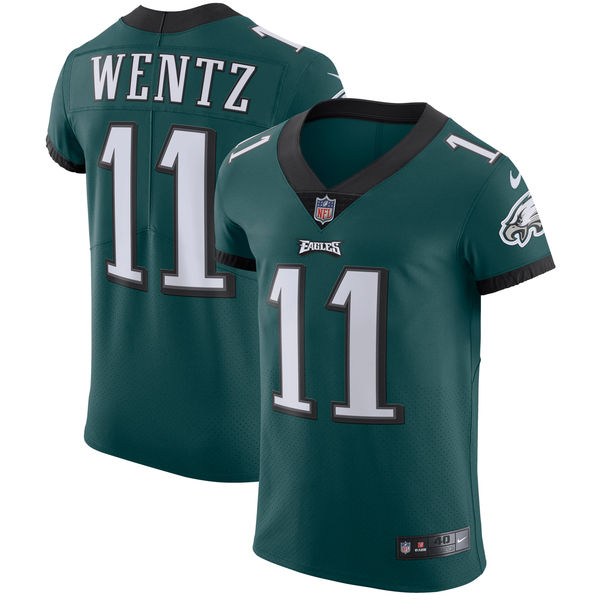 Men's Philadelphia Eagles Carson Wentz Nike Midnight Green Vapor Untouchable Elite Player Jersey